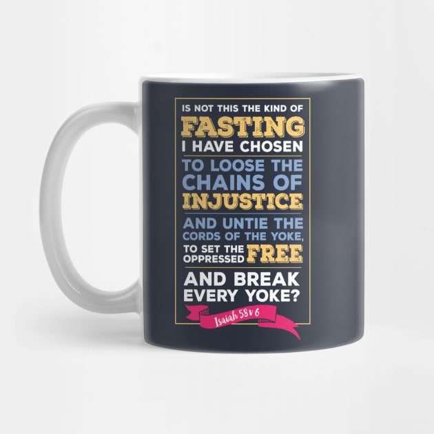 Isaiah 58:6, Injustice, Loose the chains, scripture, Christian gift by BWDESIGN